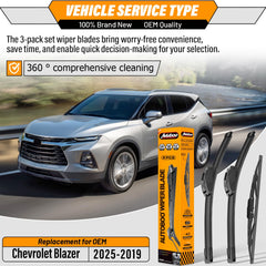 AUTOBOO front 18-inch wiper blade for Chevy Blazer ensures reliable wipe quality.