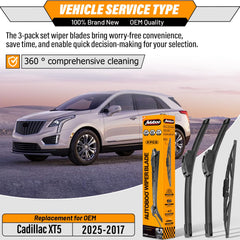 AutoBoo front wiper blades installation is quick and easy on Cadillac XT5 with J/H hook.