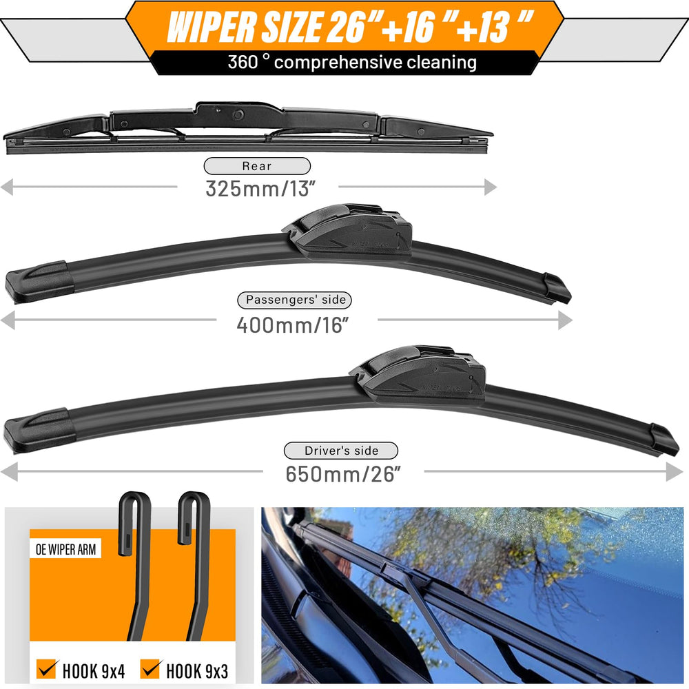 AUTOBOO Honda CR-V rear 13-inch wiper blade