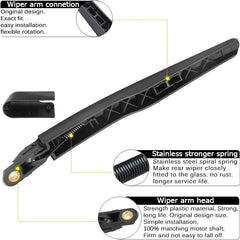 AUTOBOO rear wiper arm blade for Ford Escape – side view, smooth operation on back window