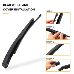 AUTOBOO rear wiper arm blade frame detail – sturdy all-weather design