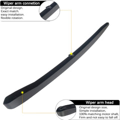 Closeup of AUTOBOO rear wiper arm cover showing durable construction.