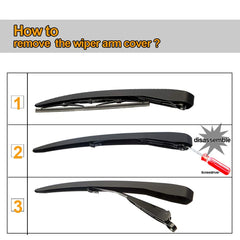 AUTOBOO rear wiper blade in action on a wet road.