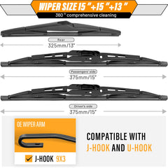 Autoboo rear wiper blade for Jeep Wrangler 2018 enhances rear visibility in rain.