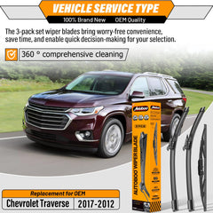 AUTOBOO Traverse front-wiper 21-inch blade ensures smooth wiping