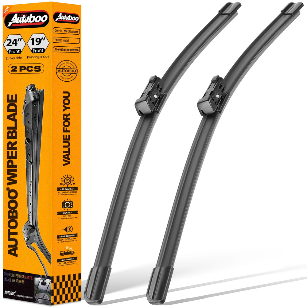 AUTOBOO 24-inch blade set on VW for all-weather visibility