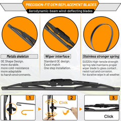 AUTOBOO easy-install blades for quick replacement