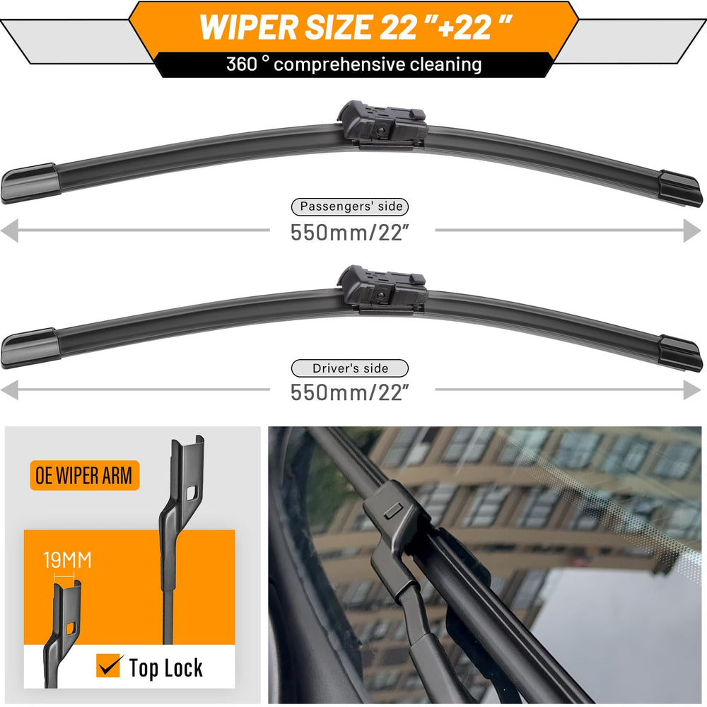 AUTOBOO all-weather wiper blade with durable rubber for extreme conditions.