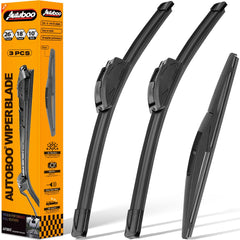 AUTOBOO front 26-inch HR-V blade in action for crisp, streak-free visibility on highway drives