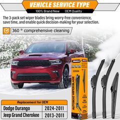 AUTOBOO 12-inch rear wiper blade for Durango and Grand Cherokee