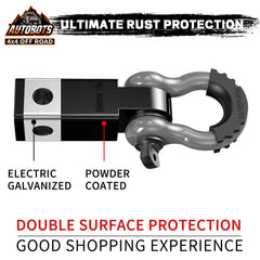AUTOBOTS 3/4 shackle with isolator enhances stability during towing