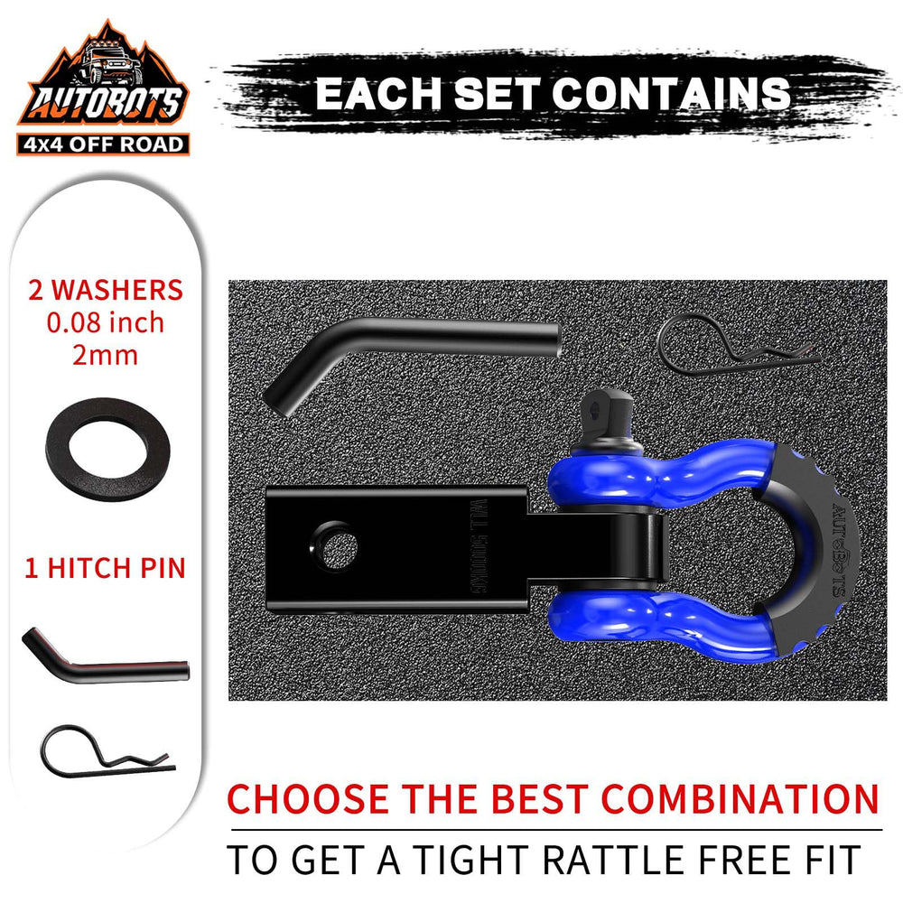 AUTOBOTS D-ring shackle 3/4-inch offering reliable recovery and versatile swiveling.