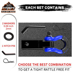 AUTOBOTS D-ring shackle 3/4-inch offering reliable recovery and versatile swiveling.