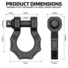 Autobots shackle compatible with snatch straps and recovery gear.