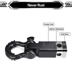 AUTOBOTS 3-4-inch D-ring showcases versatile anchor points for recovery setups.