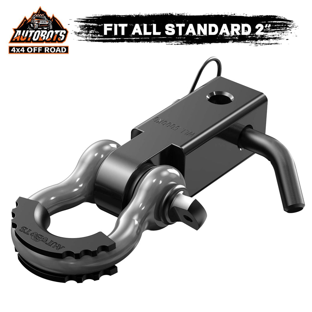 AUTOBOTS installation-ready hitch fits standard 2in receivers for easy mounting