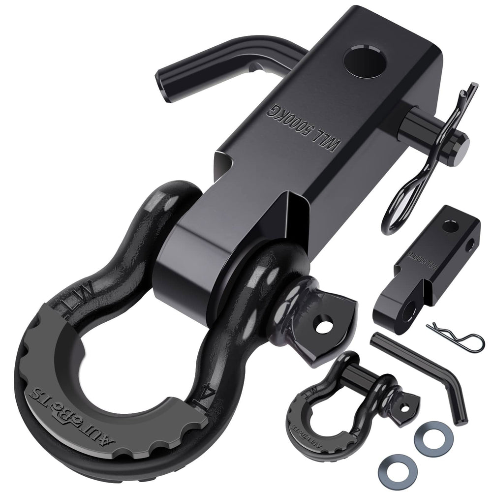 AUTOBOTS shackle hitch receiver 2-inch provides rugged towing support for off-road recovery.