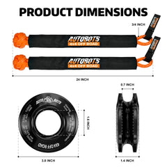 AUTOBOTS snatch recovery ring included for quick, tool-free setup