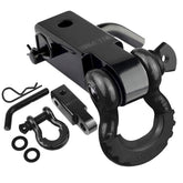 AUTOBOTS tow hitch receiver 2-inch closeup showing rugged carbon steel and scratch-preventive isolators