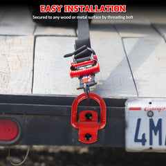 AUTOBOTS weld-free D-ring on trailer simplifies quick setup.