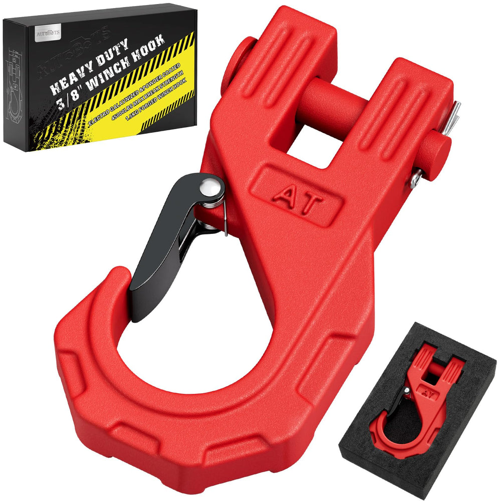 AUTOBOTS 3/8 inch winch hook for rugged ATV recovery.