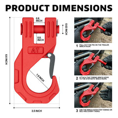 Clevis pin design on AUTOBOTS hook ensures secure fixation.