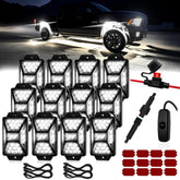 Auto Buero 12-pod rock light kit assembled, ready for quick installation.
