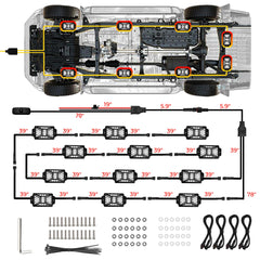 Auto Buero rock lights installed on a truck for enhanced off-road aesthetics.