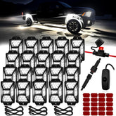 Auto Buero rock lights kit front view with pure white glow for trucks