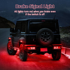 Auto Buero easy-install RGB rock lights with dual-path wiring design