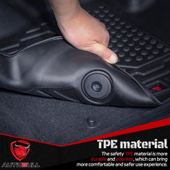 AutoBull all-weather TPE floor mats resist heat and cold for year-round use.