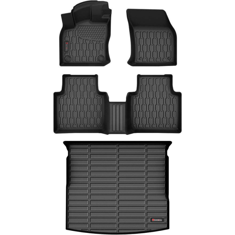 AutoBull Tiguan floor mats full set protects interior from dirt and spills