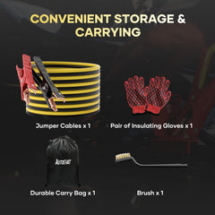 AutoChat Jumper Cables come with a carrying bag for storage