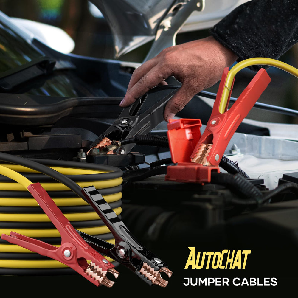 AutoChat Jumper Cables have a thick vinyl coating for corrosion protection