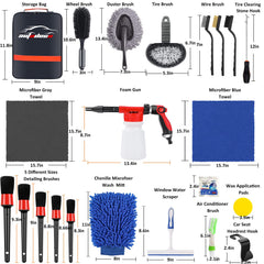 AUTODECO 33Pcs storage bag keeps kit organized on the go.
