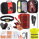 AUTODECO car roadside emergency kit front view, compact design for quick access