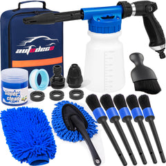 AUTODECO car wash foam gun sprayer blue for efficient, scratch-free washing.
