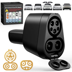 Autodecor 1Up CCS-J1772 to Tesla adapter package ready for setup