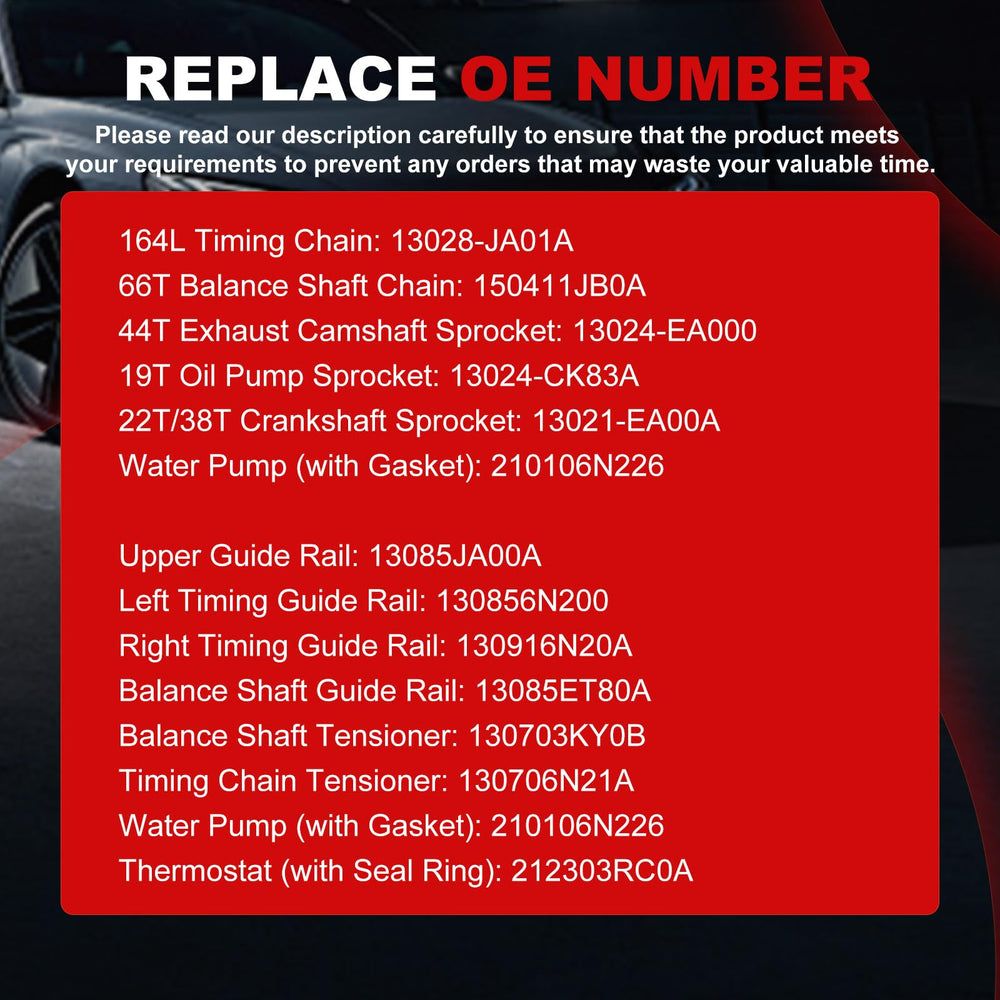 Autodevil 164L timing chain 13028-JA01A, precise OEM-like fit