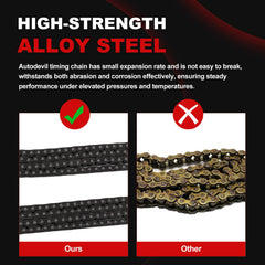 Autodevil timing chain kit cam phasers 5.4L engine bay components ready
