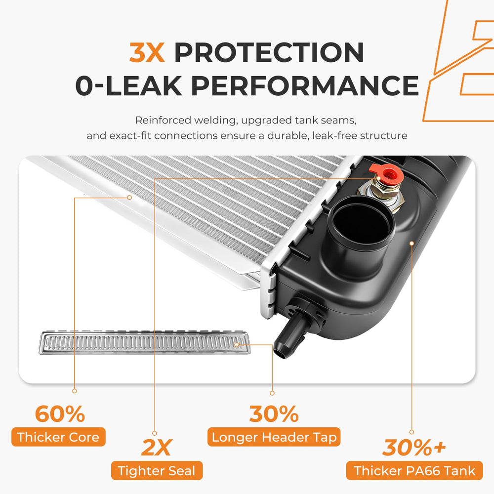 Autoexact 2370 radiator leak-test close-up demonstrates secure seals.
