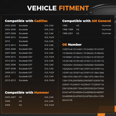 Autoexact 2370 radiator vehicles-supported collage highlights GM trucks and SUVs.