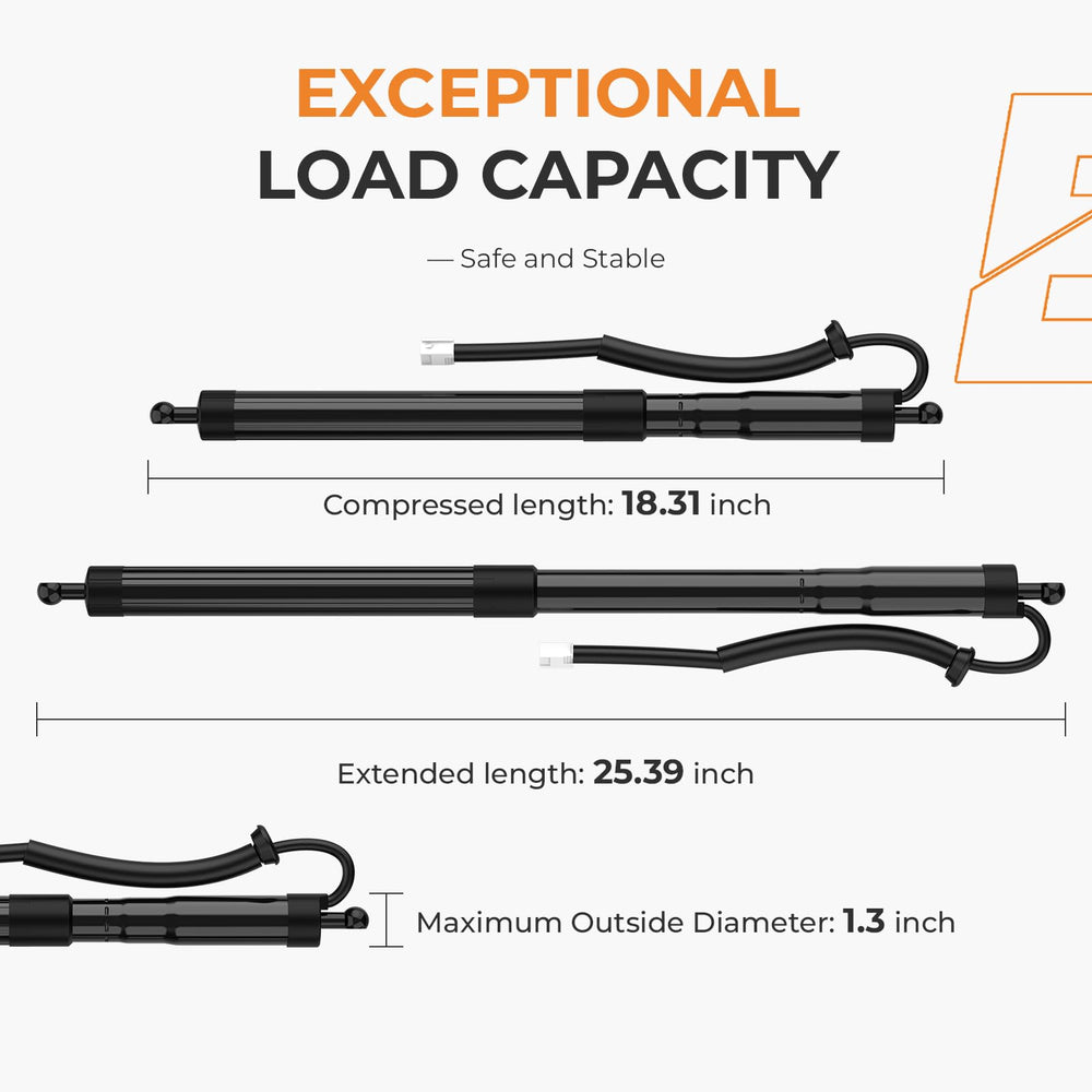 Autoexact liftgate struts test open close demonstrates near-silent operation.