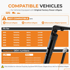 Autoexact power liftgate struts right-side installed for reliable trunk operation.