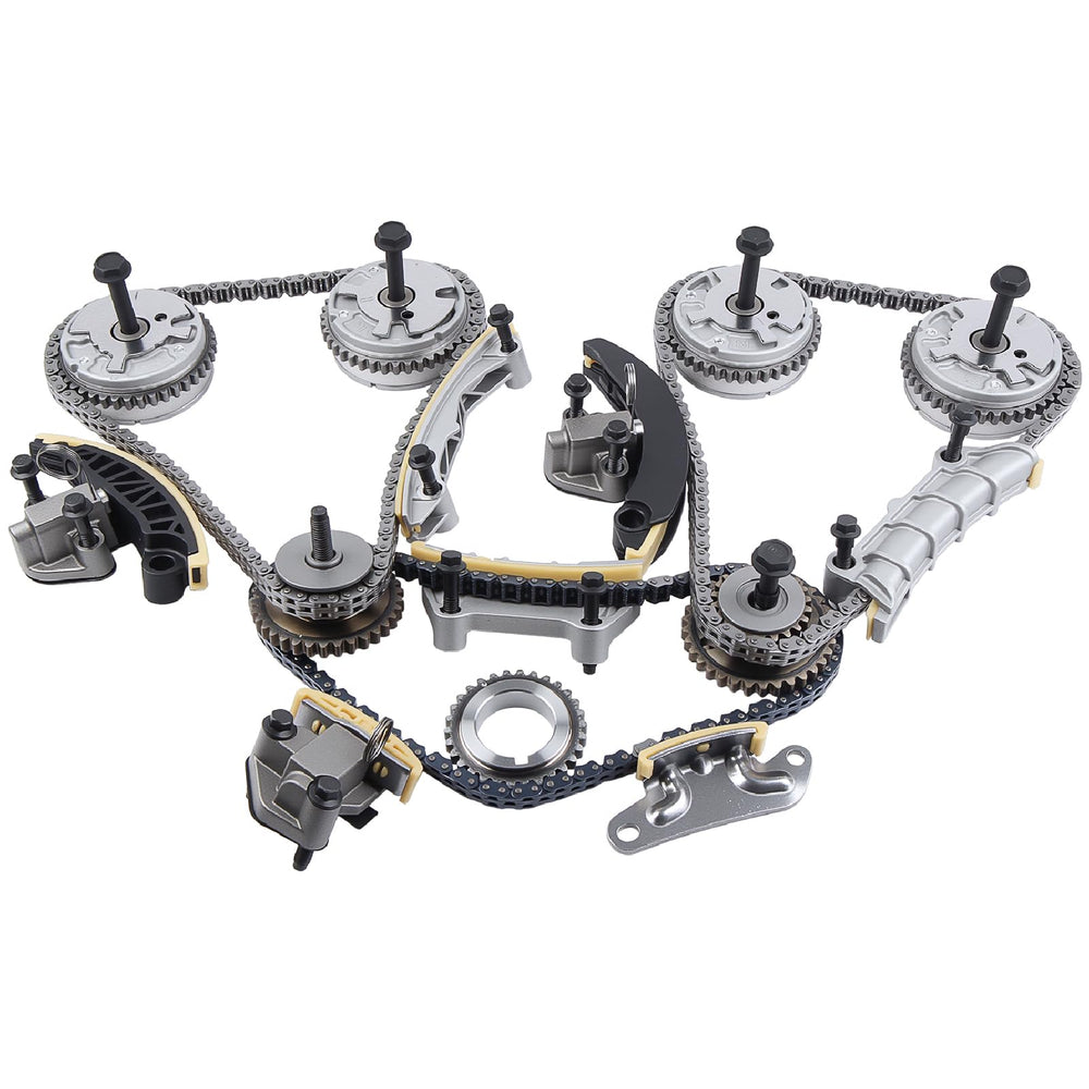 Autoexact timing chain kit assembly showing a complete GM V6 timing kit for precise installation