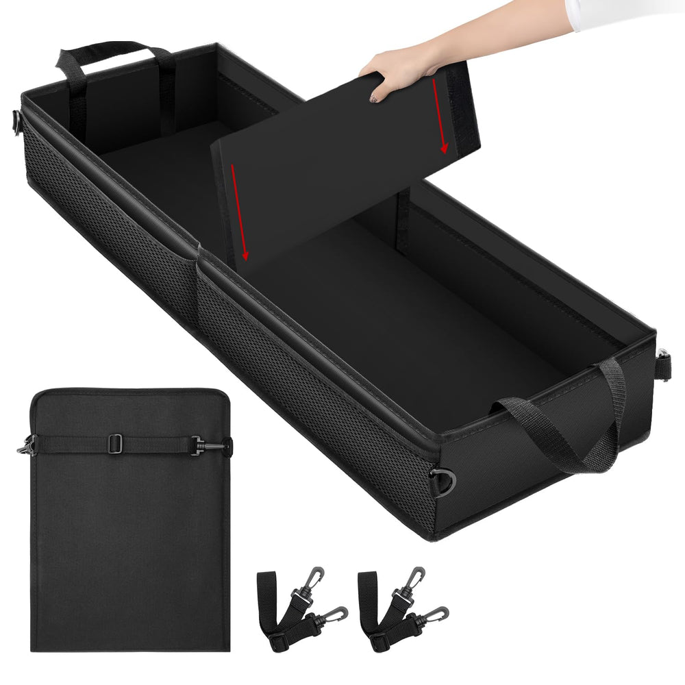 Autofit underseat organizer with two main compartments for truck storage