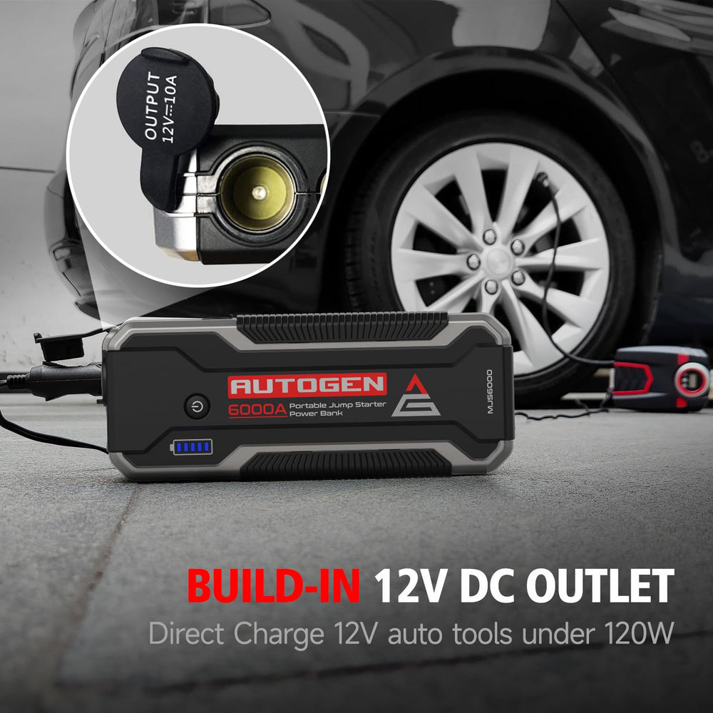 AUTOGEN 3.0 fast charge and micro USB ports for mobile device charging.