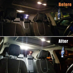 AUTOGINE vanity mirror lights provide a crisp glow for grooming checks