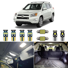 AUTOGINE RAV4 map lights brighten the cabin for night driving.