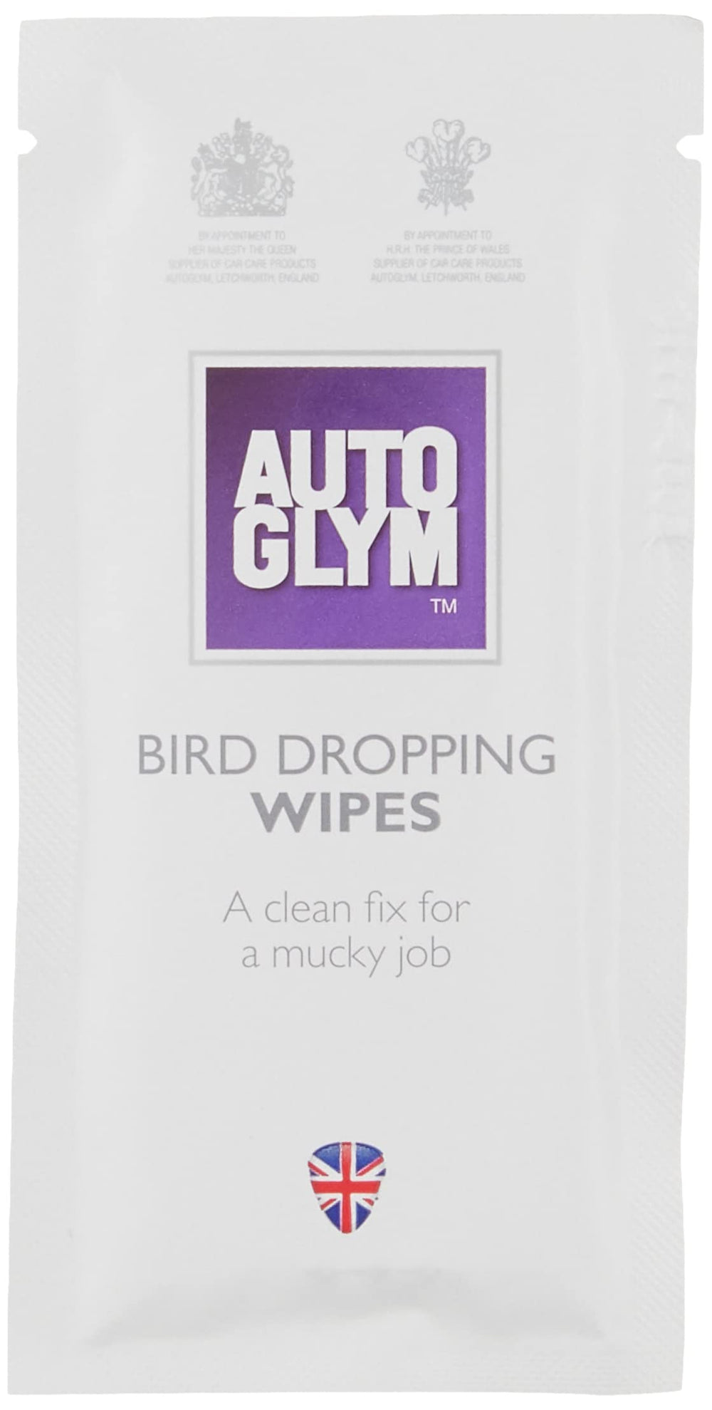 Autoglym Bird Dropping Wipes pack of 10 for quick exterior cleaning